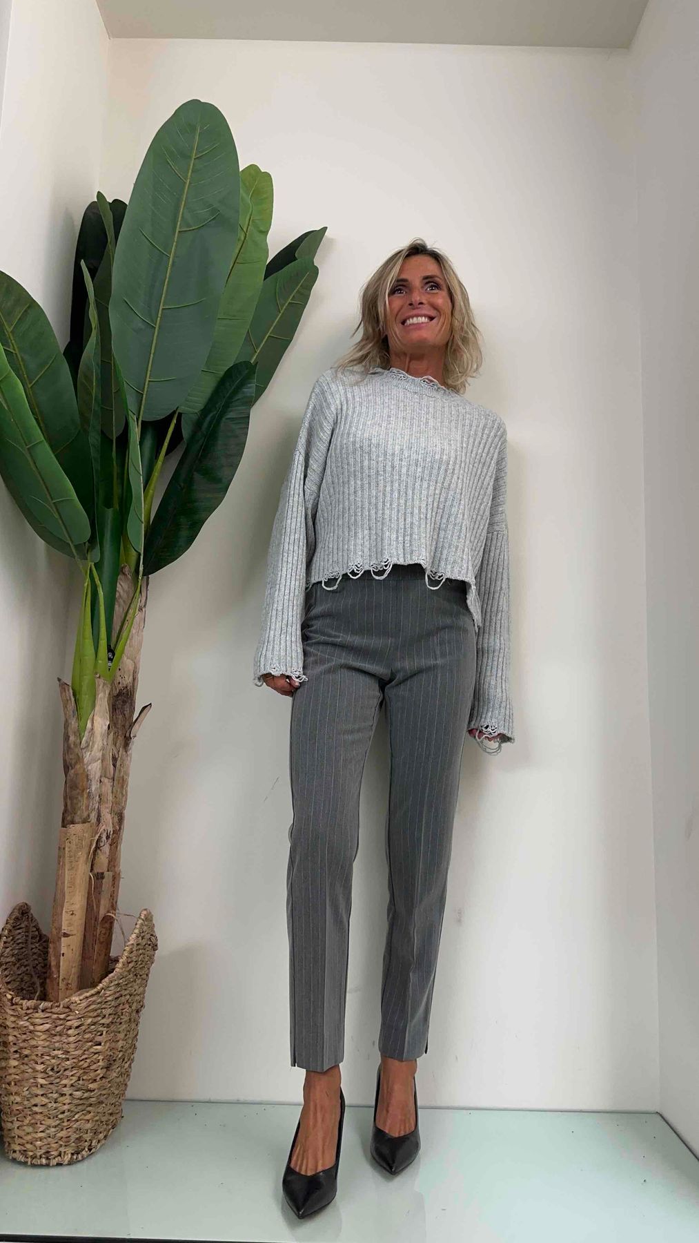 Lana Pantaloni In Maglia Vicolo VICOLO 555164R MAGLIA PULL LANA