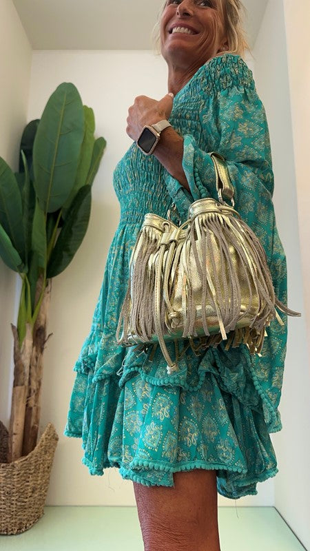 DAFNE - SEFRA33P10 - SECCHIELLO PELLE FRANGE