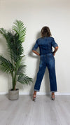 VENTISEI - 220102 - CAMICIA DENIM ELASTICIZZATA CON TASCHINE E BOTTONCINI  A PRESSIONE