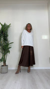 DAFNE - 2502P23 - MAGLIA IN VISCOSA CON SCOLLO A CUORE PUNTO CALATO