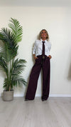 IMPERIAL - P9990040S - PANTALONE POLIVISCOSA GESSATO VITA ELASTICATA CON COULISSE