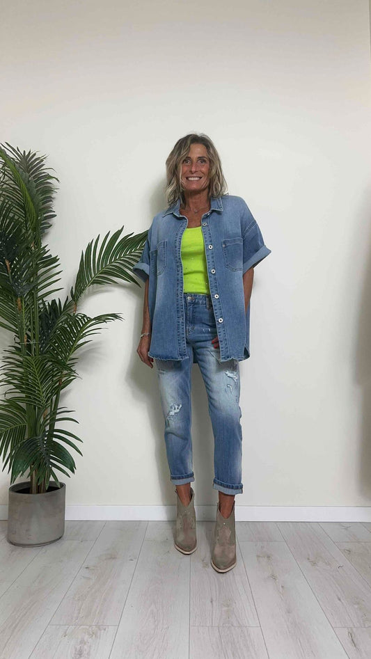 SUSYMIX - 87251CARROT - JEANS CARROT CON ROTTURE+TOPPE