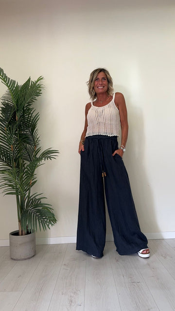 VICOLO - 77109B - TOP COTONE TRAFORATO