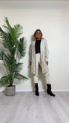 DAFNE - 9142P33 - CARDIGAN LUNGO PUNTO RISO CON FRANGE