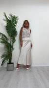 IMPERIAL - RGD9HGT - TOP/CANOTTA RETRO COTONE, CERCHI SU BASE TULLE DAVANTI