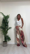 VICOLO - TB2345 - PANTALONE 100%VISCOSA  PALAZZO FANTASIA SFUMATA
