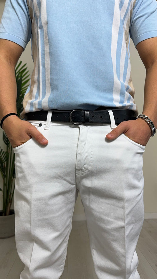 KARL HOMME - BELT01 - CINTURA VERA PELLE