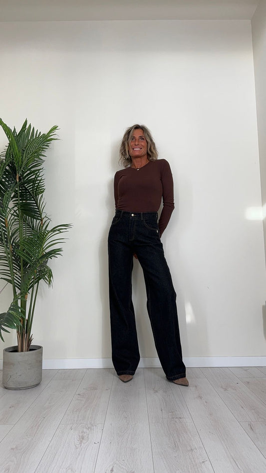 DAFNE - LC240260P15 - GIROCOLLO JERSEY DI COTONE ELASTICIZZATO CON MICRO STRASS