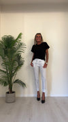 CELLOFUN - 2332P - PANTALONE SIGARETTA 100% COTONE TRAMA PARACADUTE