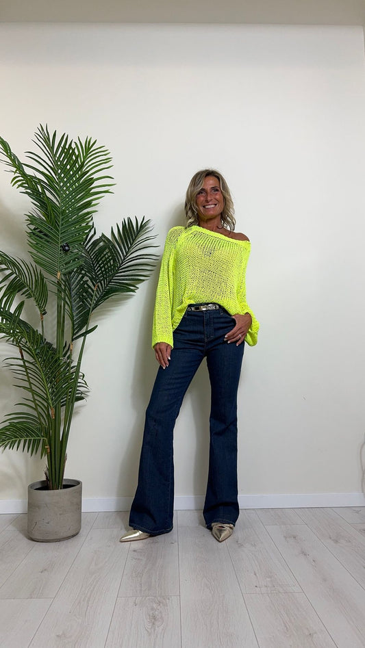 PLEASE - P2XCBQ2W70 - JEANS FLARE CON PIEGA