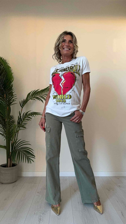 DAFNE - 718142WOP13 - T-SHIRT COTONE STAMPA WORLD TOUR