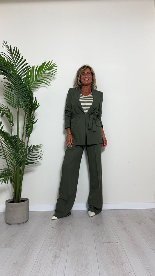 GIORGIA & JHONS - 60367SS24 - GIACCA VESTAGLIA VISCOSA(62%)/LINO(38%) CON FUSCIACCA E SPACCO