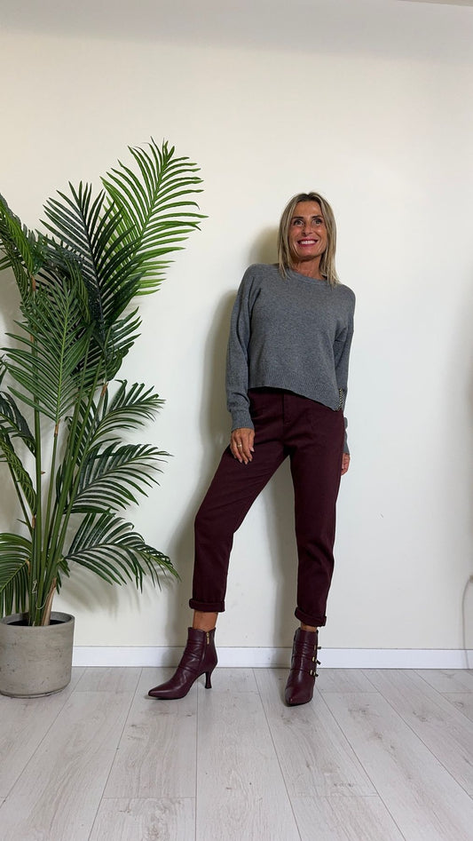 DAFNE - DL7205P28 - MAGLIA VISCOSA APERTURA LATERLE BOULE CANNA DI FUCILE