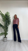 IMPERIAL - P3E9IAW - PANTALONE CREPE ELASTICIZZATO CON ZIP A SCOMPARSA SUL RETRO, FLARE FIT