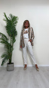 IMPERIAL - P1C0HGC - PANTALONE FLUIDO, VITA ELASTICA CON NERVATURA E RISVOLTINO ORLO