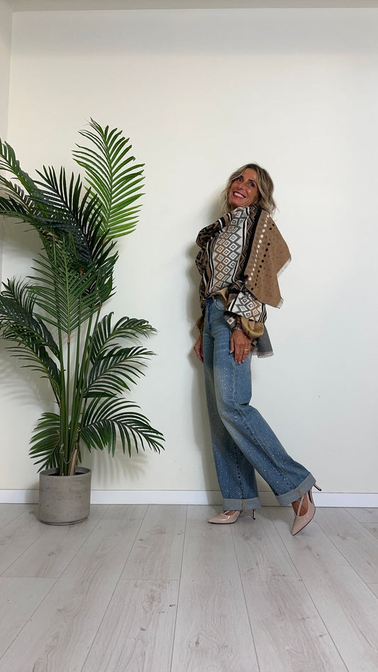 SUSYMIX - 9087RE - SCIARPONA FANTASIA ETNICA 100% VISCOSA