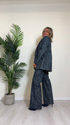 CELLOFUN - 2408G - BLAZER DENIM GLITTER OVER FIT