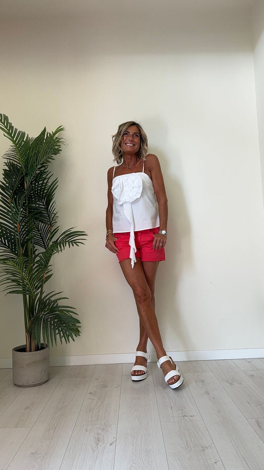 SUSYMIX - E1462 - SHORT COTONE ORLO SFRANGIATO