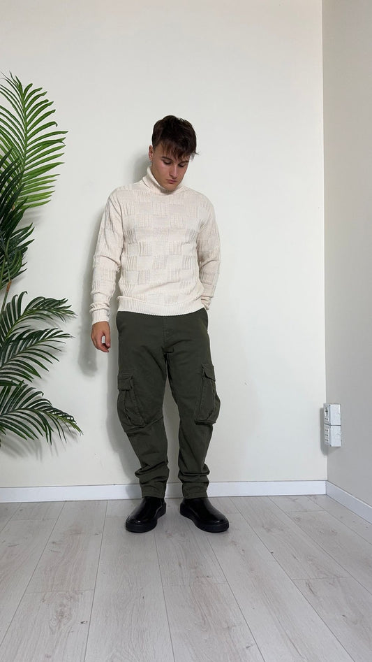 IMPERIAL - M814124367 - PULL MISTO LANA DOLCEVITA MOTIVO RILIEVO