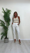 IMPERIAL - P1C0HGC - PANTALONE FLUIDO, VITA ELASTICA CON NERVATURA E RISVOLTINO ORLO