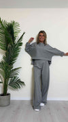 VICOLO - TB0908 - PANTALONE PALAZZO 70% VISCOSA ELASTICO VITA