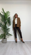 DAFNE - 9047P29 - CARDIGAN VISCOSA DOPPIATA  CON TASCHE, FIT A SCATOLA