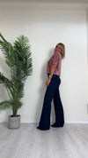 IMPERIAL - P3E9IAW - PANTALONE CREPE ELASTICIZZATO CON ZIP A SCOMPARSA SUL RETRO, FLARE FIT
