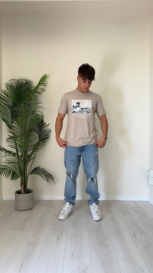 ALCOTT - TS0168 - T-SHIRT COTONE STAMPA ONDE