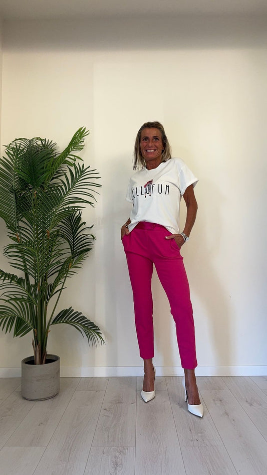 CELLOFUN - 2361T2 - T-SHIRT OVER, MANICA RISVOLTATA, STAMPA MODEL