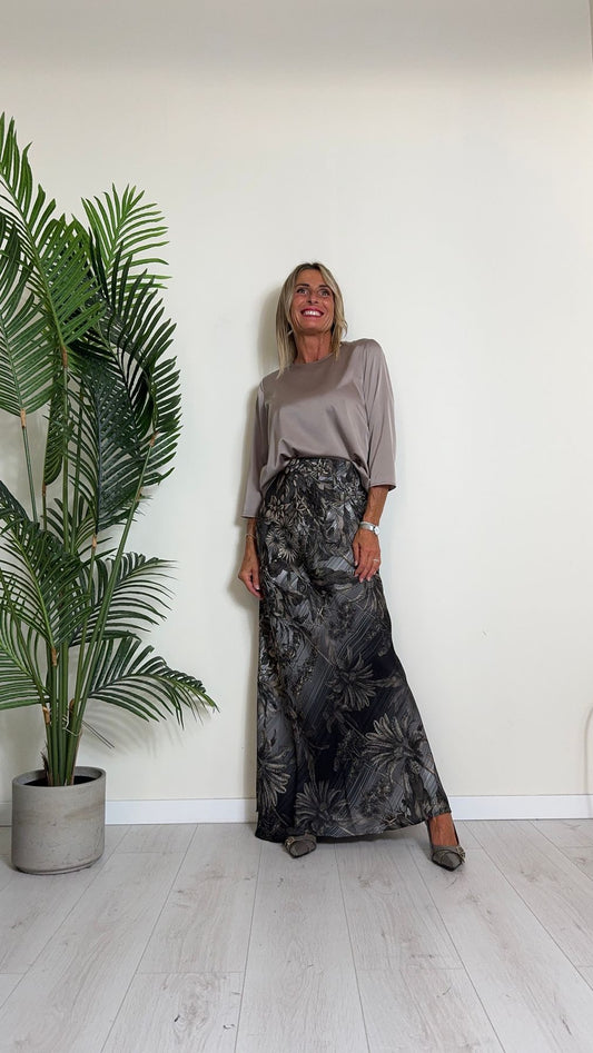 IMPERIAL - CDP0IDG - BLUSA IN RASO MANICA 7/8,BOTTONE DIETRO