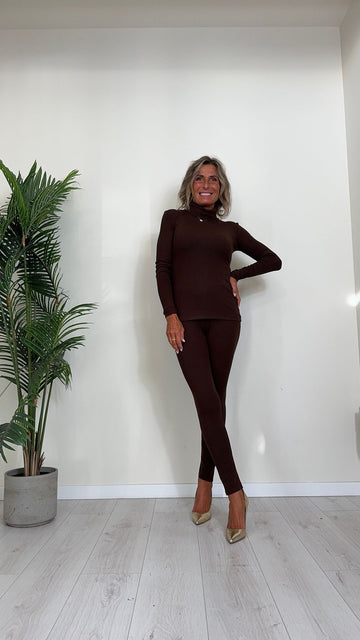 DAFNE - LC24131P13 - LEGGINGS IN JERSEY DI CALDO COTONE (92%) ELASTICIZZATO