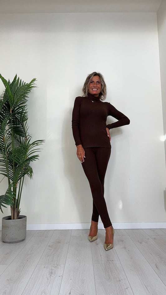 DAFNE - LC24131P13 - LEGGINGS IN JERSEY DI CALDO COTONE (92%) ELASTICIZZATO