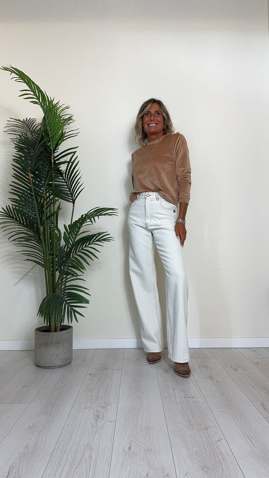 CELLOFUN - 2450P - PANTALONE DENIM BLEACH, GAMBA DRITTA TELA FERMA