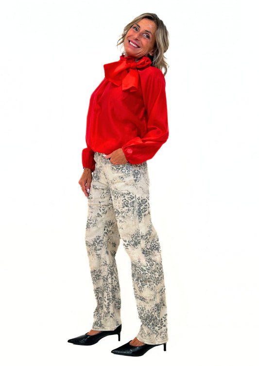 Esotico - Jeans Animalier Delavé