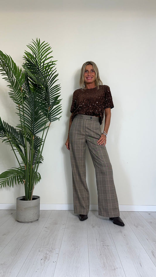 SUSYMIX - C219 - TOP SCATOLINA IN CINIGLIA PAILLETTES