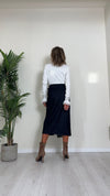 CELLOFUN - 2406GN - GONNA LONGUETTE IN DENIM A PORTAFOGLIO