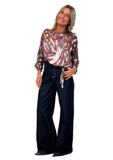Souffle - Blusa con Nodo in Vita