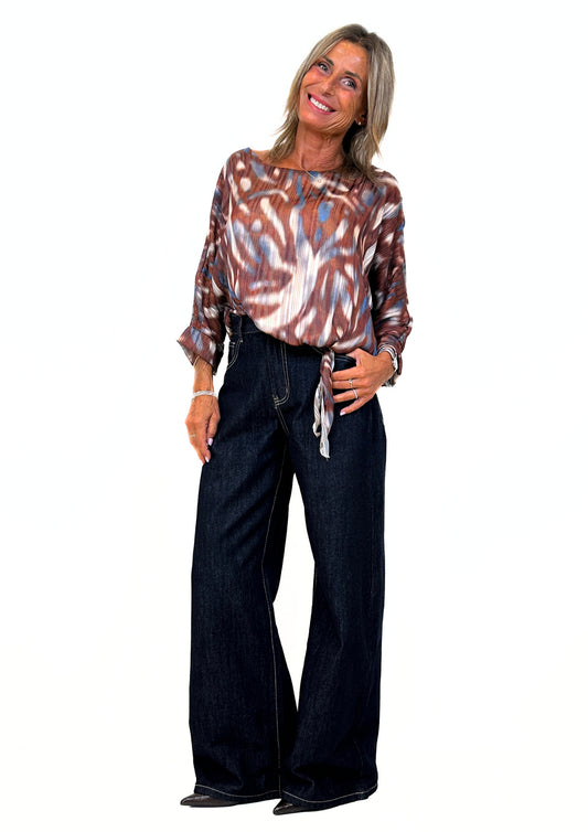 Souffle - Blusa con Nodo in Vita