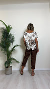 DAFNE - 447812P25 - BLUSA 100%VISCOSA FANTASIA CON BOTTONI RETRO