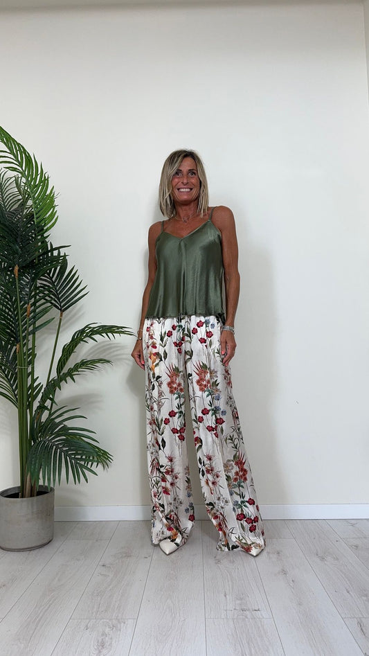 DAFNE - 22943XP13 - TOP 100%VISCOSA SCOLLO A V CON SPALLINE CANVAS REGOLABILI