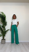 TENSIONE IN - 24P1829 - PANTALONE PALAZZO IN CREPE PIEGA CENTRALE