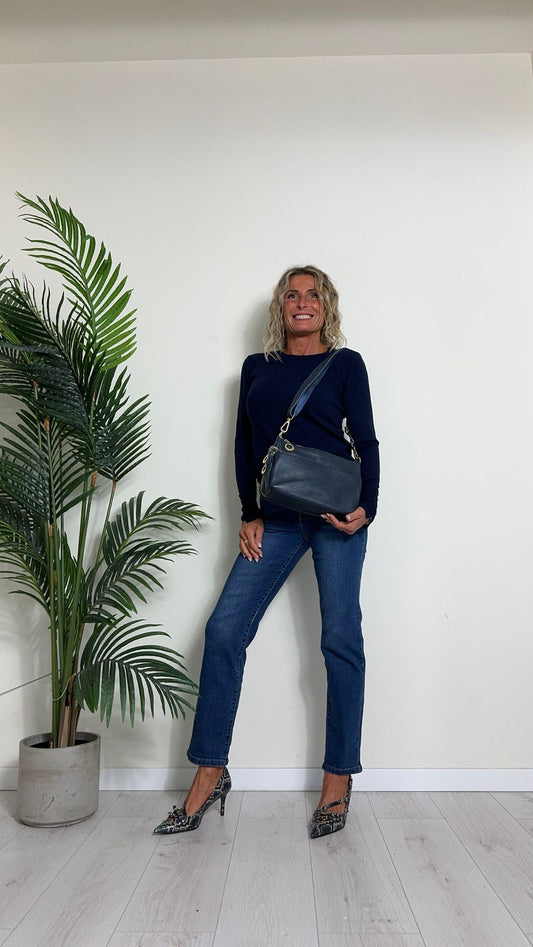 GIORGIA & JHONS - 60230FW24 - JEANS GAMBA DRITTA ELASTICIZZATO PUSH UP