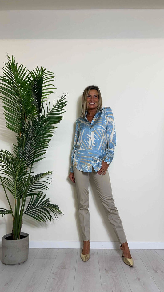 DAFNE - 5979P24 - CAMICIA VISCOSA FANTASIA ASTRATTA