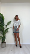 SUSYMIX - 10213 - MAGLIA VISCOSA SCOLLO A V RIGATA