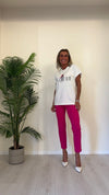 CELLOFUN - 2361T2 - T-SHIRT OVER, MANICA RISVOLTATA, STAMPA MODEL