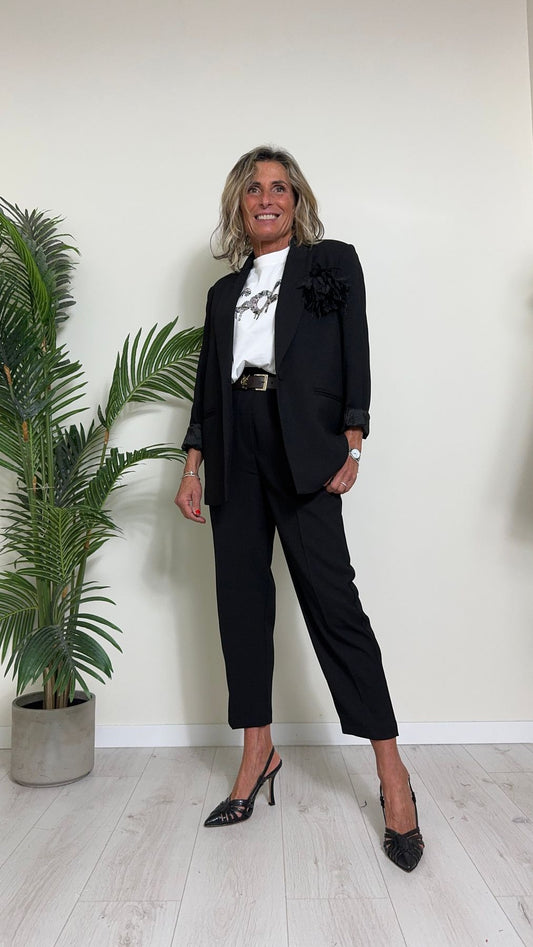 IMPERIAL - J9990011R - GIACCA SPILLA FIORE E PIUME