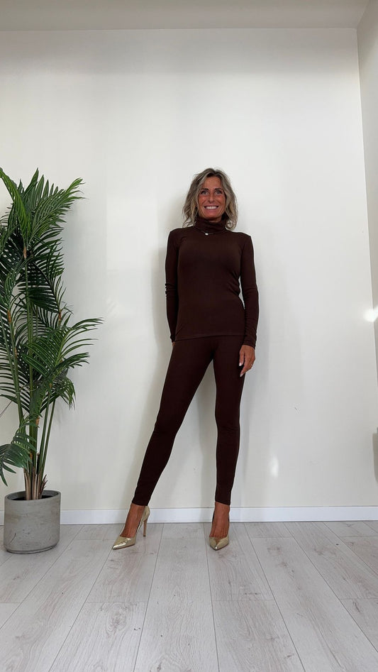 DAFNE - LC24131P13 - LEGGINGS IN JERSEY DI CALDO COTONE (92%) ELASTICIZZATO