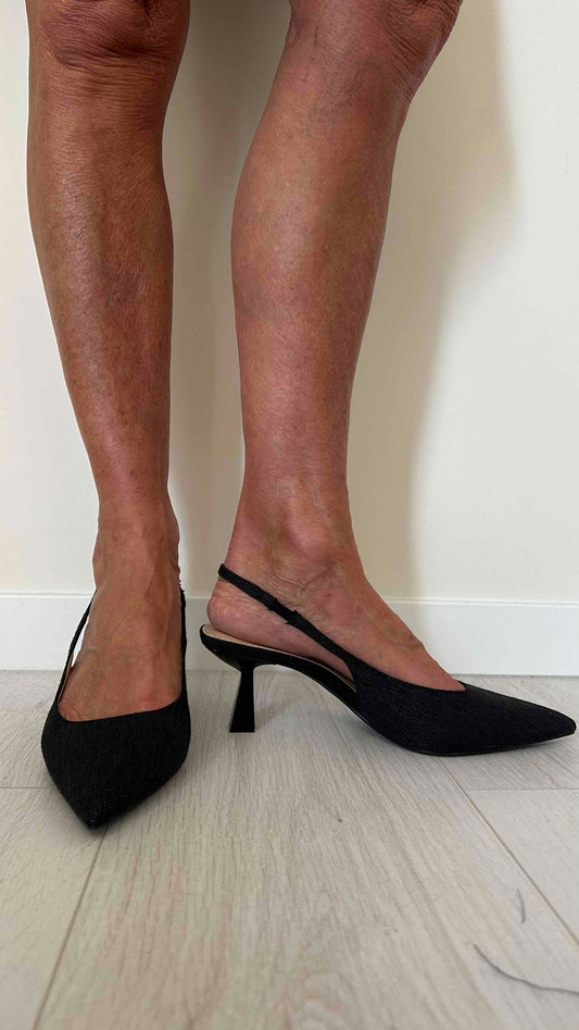 SUSYMIX - 9972 - SLING BACK TESSUTO, TACCO 6 CM