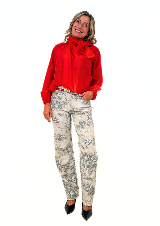 Esotico - Jeans Animalier Delavé