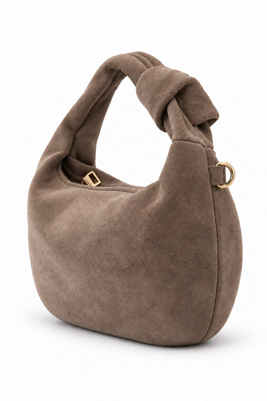Aura - Borsa Mezzaluna in Suede